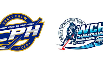make hockey, roller skate and other sports logo design for you