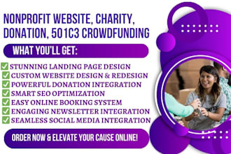 build nonprofit website, charity, donation, 501c3 crowdfunding, ngo website