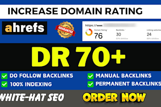 increase domain rating ahrefs DR domain authority moz da majestic tf