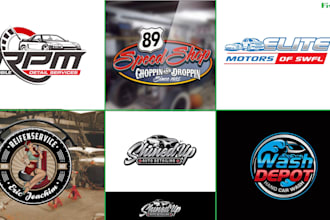 do custom automotive logo design for you