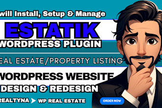 setup estatik real estate website property listing website wp real estate