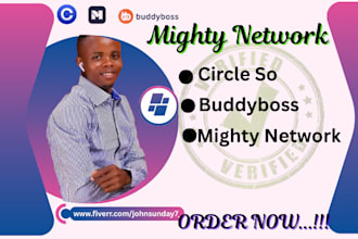 setup mighty networks, buddyboss, heartbeat chat, circle so community