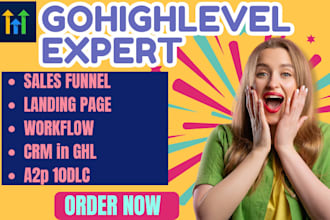 build ghl sales funnel, ghl landing page, ghl a2p 10dlc, ghl crm, ghl ai
