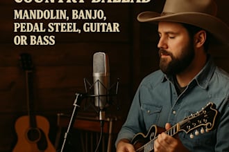 deliver warm pro fiddle, mandolin, guitar, ghost music production