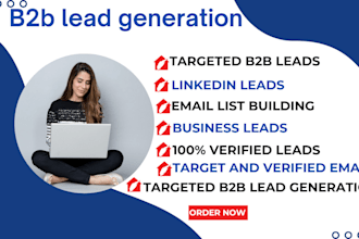 do b2b lead generation, linkedin research, business leads, and email finder