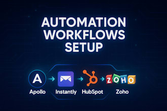 setup automation workflow on apollo instantly ai hubspot zoho