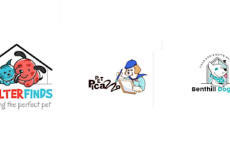 pet animal pet shop dog and pet care logo