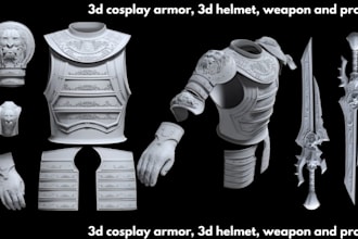 design printable 3d cosplay armor 3d helmet halloween 3d mask props 3d printing