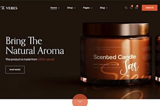 candle website scented candle shopify store handmade website dropshipping store