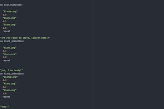 program your visual novel in renpy