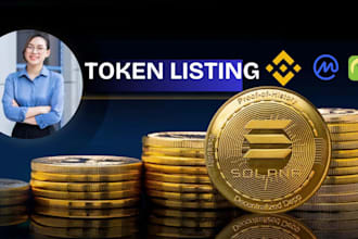 list token coin on top exchange platforms like coingecko bnb and coinmarketcap