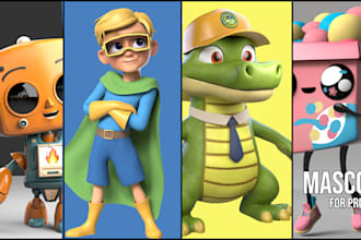 create stylized 3d characters for games, animation