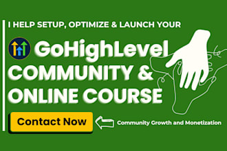 setup gohighlevel community ghl online course setup gohighlevel online community