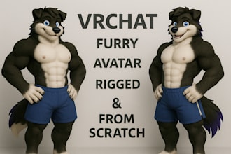 create vrchat avatar 3d model vtuber anime vr character furry nsfw