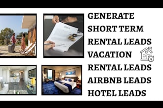generate short term rental leads vacation rental leads airbnb leads hotel leads