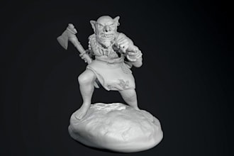 make 3d modelling figures,dnd miniature sculptor,tabletop toys,stl obj for print
