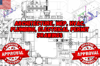 do architecture, mep, hvac, plumbing, electrical permit drawings