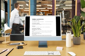 design a modern, minimalist ats resume or CV using canva