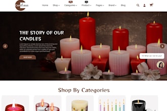 design candle website candle shopify store candle lighting store neon website