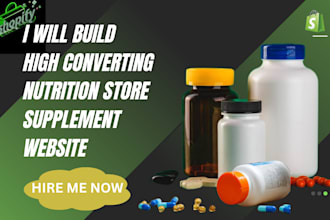 build high converting health supplement shopify store nutrition vitamin website