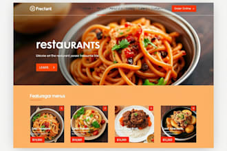 restaurant website food delivery website food ordering web