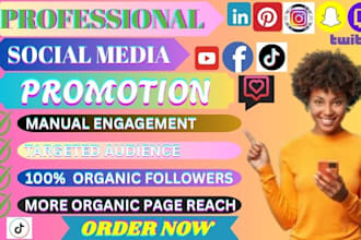 grow and promote your social media, telegram, tiktok, instagram organically