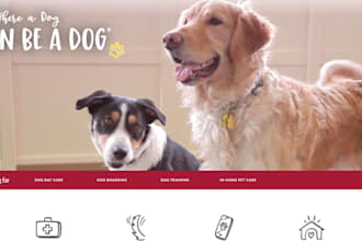 build petcare website, pet food website, pet store website, pet grooming website