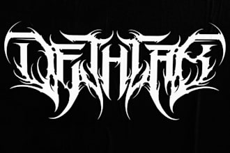 design music, band, edm, dj, metal, rock or custom text logo