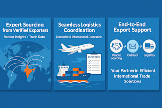 help you source the right supplier and manage your exports from india