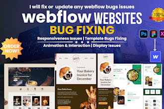 fix webflow bugs fix webflow issues and responsive issues fix ecommerce bugs