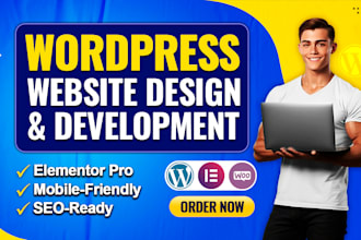 build a responsive wordpress website design using elementor pro