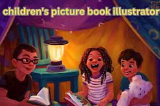 illustrate children story book ,picture book illustration
