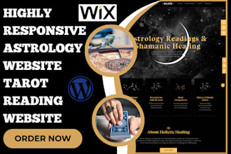design responsive astrology website metaphysical website tarot reading website