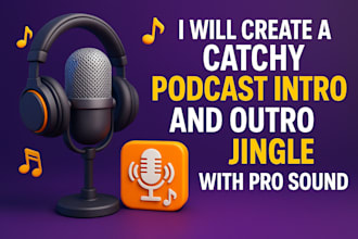 create a catchy podcast intro and outro jingle with pro sound