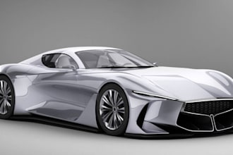 model and render 3d car for fivem gta v, toy car realistic automotive rendering