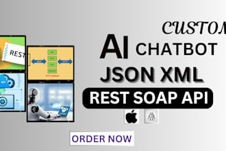 integrate livechat bot for website fix or develop rest json xml son and soap API