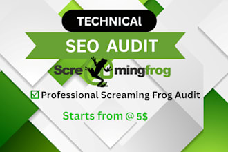 deliver screaming frog technical SEO audit scan report