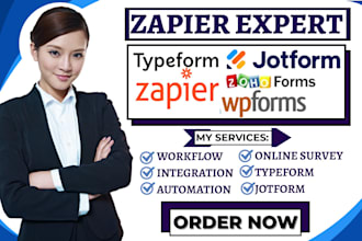 build wpforms zoho form typeform online survey jotform zapier integration expert
