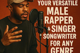 be your versatile male rapper and singer songwriter for any genre