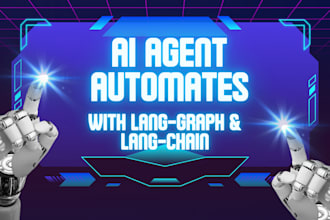 develop a langgraph and langchain ai agent for automation