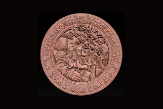 sculpt 3d bas relief model wood carving 3d coin model cnc engraving 3d printing