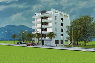 redesign 3d exterior skyscraper house,office design,high rise building, 2d plan