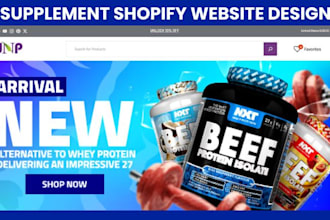 build private label supplement shopify store nutraceutical supplement website