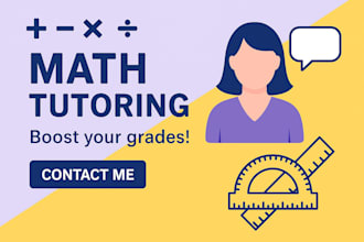 be your expert online math tutor for all levels