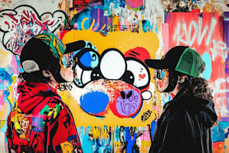 create custom street graffiti pop art or urban character portraits