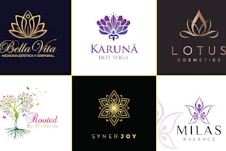 design custom health, spa yoga, wellness and fitness logo for your business
