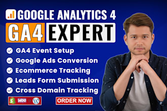 setup google analytics 4, ads conversion tracking, ga4 ecommerce tracking by GTM