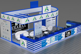 design an exhibition stand, booth, kiosk, stall