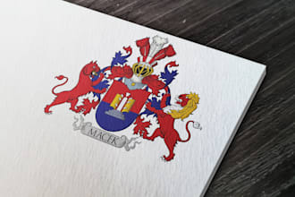 design luxury regal gothic heraldic family crest coat of arms logo or your brand
