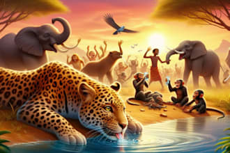create captivating ai video art for african folktales and bedtime stories